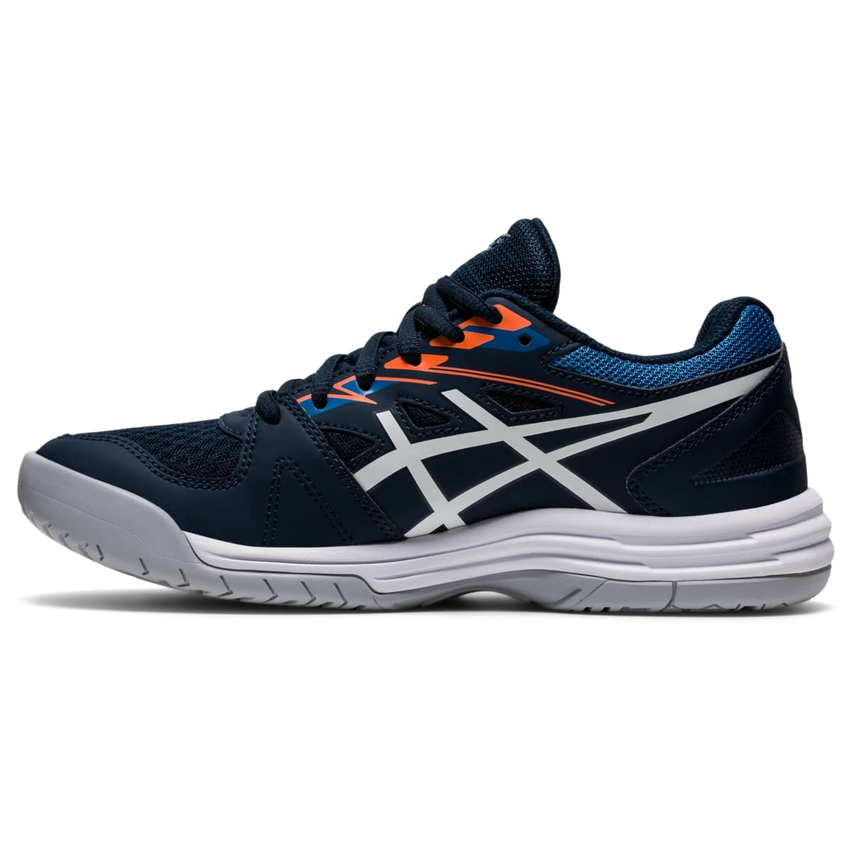 ASICS Kid's Upcourt 4 Grade School Volleyball Shoes, 4.5, French Blue/White