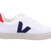 Veja Small V-10 Laces (Little Kid/Big Kid) White/Cobalt/Pekin Unisex EU 32 (US 1 Little Kid) M