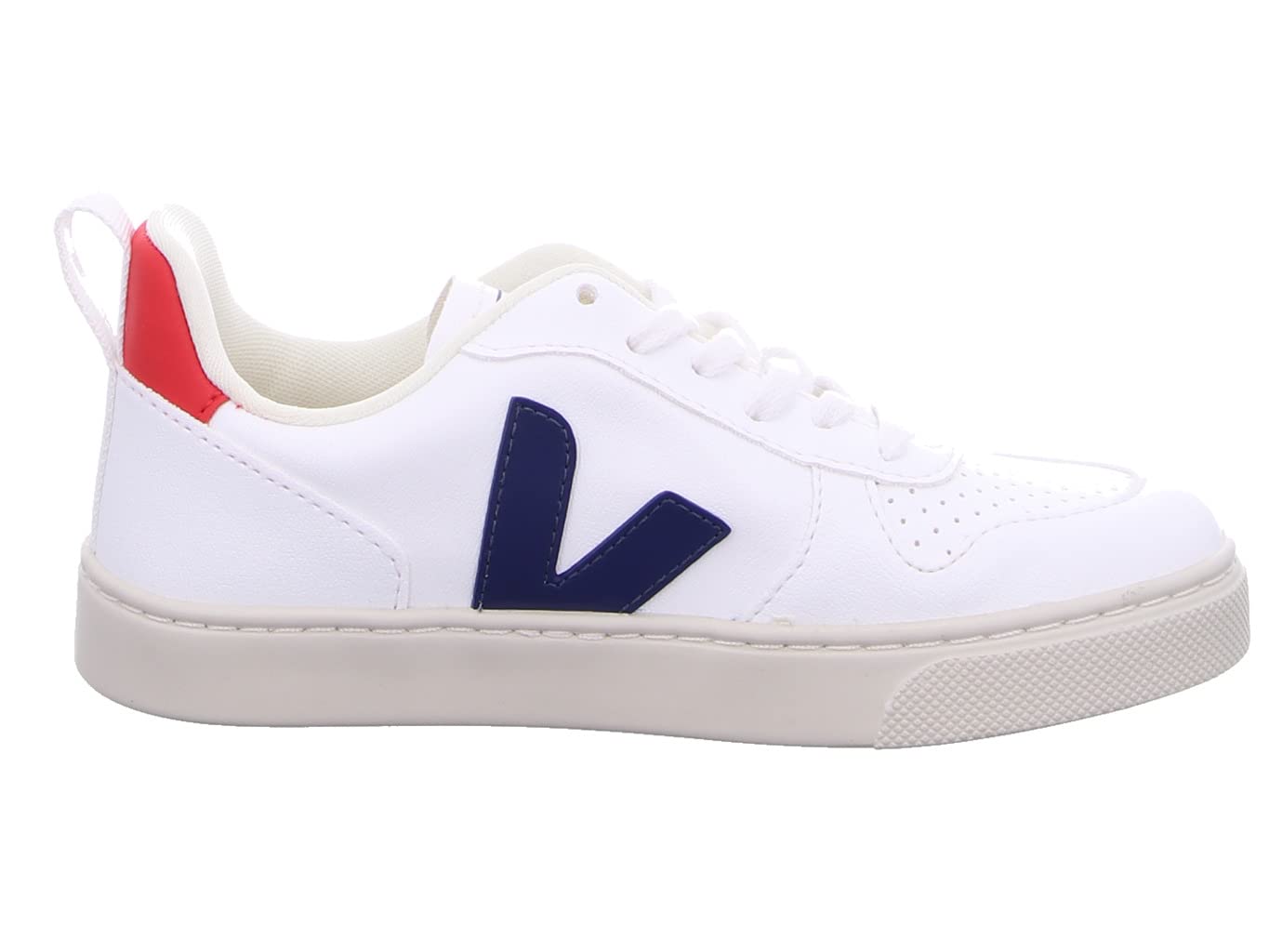 Veja Small V-10 Laces (Little Kid/Big Kid) White/Cobalt/Pekin Unisex EU 32 (US 1 Little Kid) M