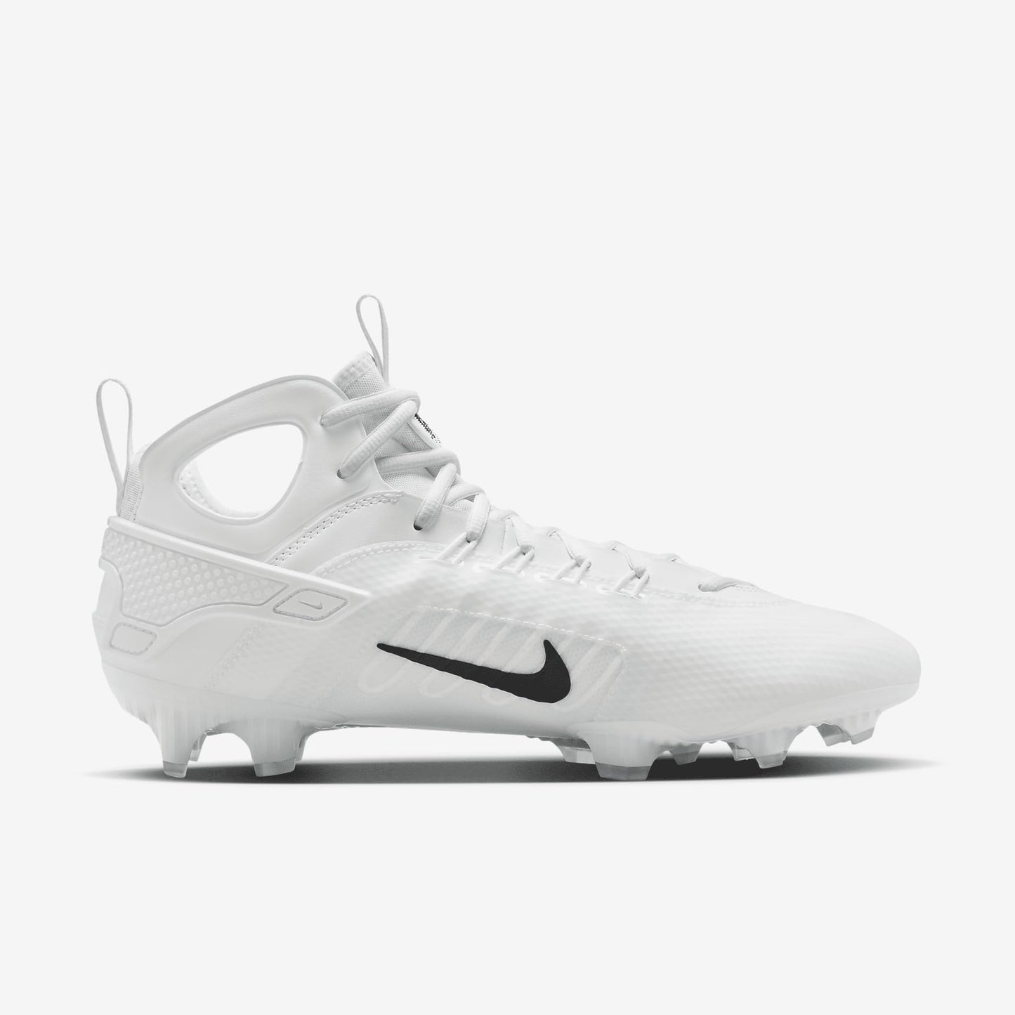 Nike Huarache 9 Elite LAX Lacrosse Cleats (FD0088-101, White/White/Black) Size 6.5
