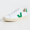 Veja Men's Campo Canvas Sneakers, White/Emeraude, 9.5 Medium US