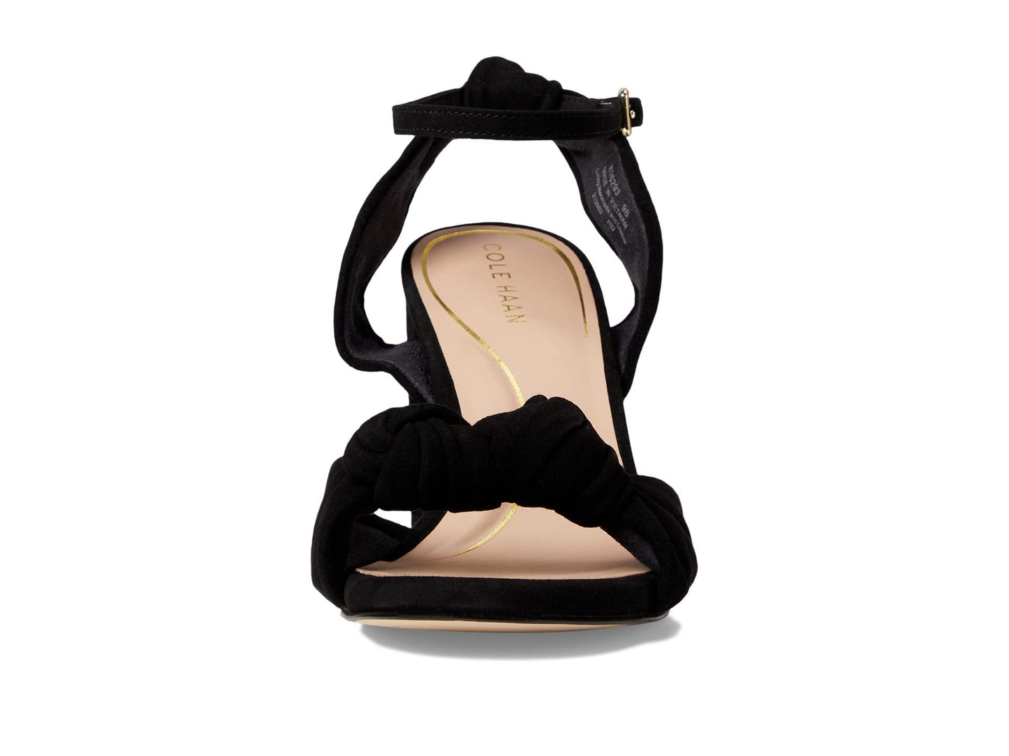 Cole Haan Kaycee Knotted Sandal Black Eco Flora/Brushed Gold/Black Outsole 7.5 B (M)