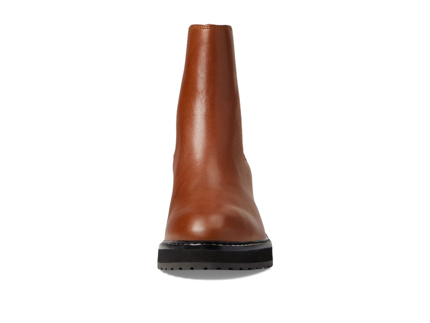 Madewell The Carina Platform Chelsea Boots for Women - Leather Upper, Classic Round Toe Silhouette, and Textile Insole Dried Maple 8.5 M