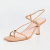 Loeffler Randall Women's Triana Strappy Mid Heel Sandals with Ball, Dune, 6 Medium US