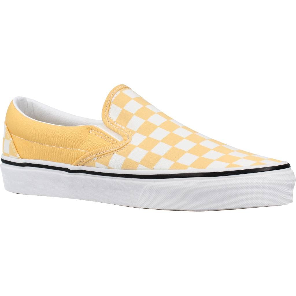 Vans Classic Slip-On™ (Checkerboard) Flax/True White Men's 6.5, Women's 8 Medium
