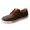 Twisted X Women's Kicks, Moc Toe, Dark Grey & Barn Red, 9 M
