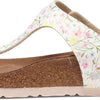 Birkenstock Women's Gizeh Vegan Birko-Flor Watercolor Flower White 41 R