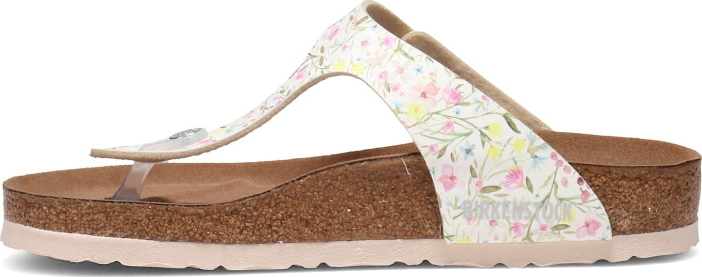 Birkenstock Women's Gizeh Vegan Birko-Flor Watercolor Flower White 41 R