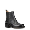 Frye Campus Chelsea Ankle Boots for Women - Leather-Lined 5.75" Booties for Women - Square Toe Boots - Chunky Heel Booties with 1.7.5" Block Heel - Slip-on Design - Black - Crust Veg - 9