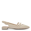 Rockport Women's Total Motion Adelyn Sling Ballet Flat, Vanilla Leather Pearl, 9