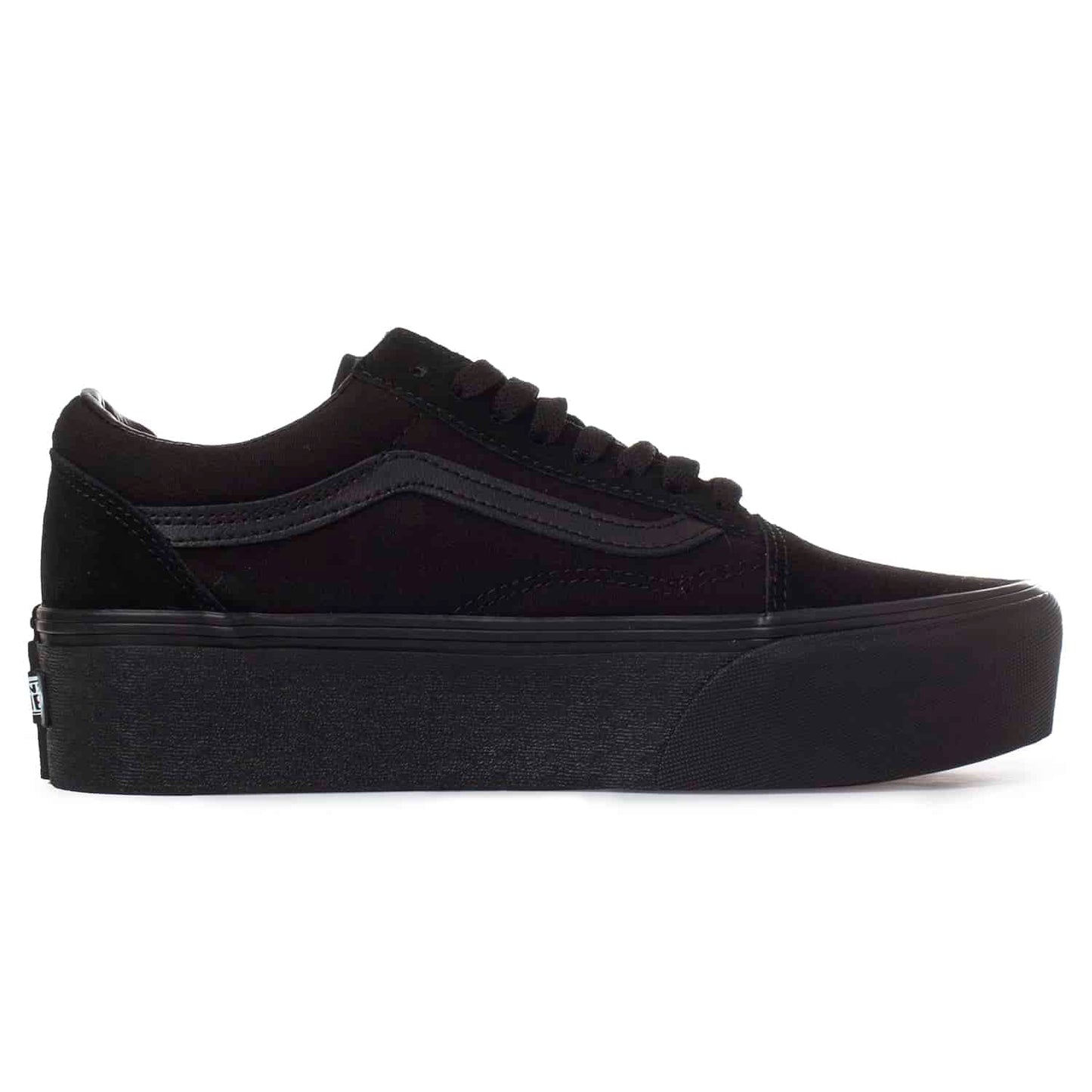 Vans - Unisex Old Skool Stackform Shoes, Color Suede/Canvas Black/Black, Size: 7.5 M US Mens / 9 M US Womens