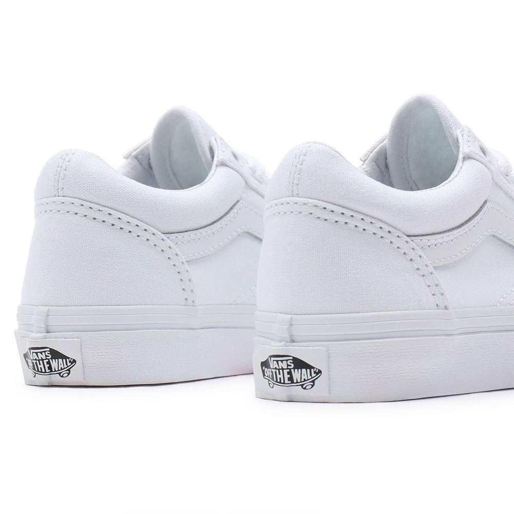 Vans Boy's & Girl's Old Skool Pre School Little Kid Skate Shoe (True White, Medium, Numeric_10_Point_5)