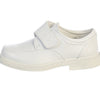 Boys Matte Dress Shoes w/ Hook and Loop Fastener Strap White 13Y