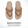 ABEO Oasis Thong Sandals For Women | Arch Support Sandals | Built-In Orthotic Insole | Plantar Fasciitis Pain Relief Almond, 10 Medium