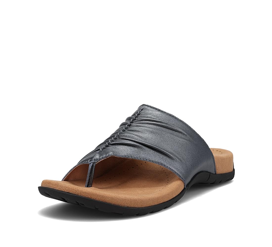 Taos Footwear Women's Gift 2 Navy Pearl Sandal 6 (M) US