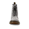 Dr. Martens Women's 1460 W Patent Leather 8 Eye Boot, Zinc Grey, 5