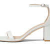 Stuart Weitzman Nudistcurve 75 Block Sandal White 8 B