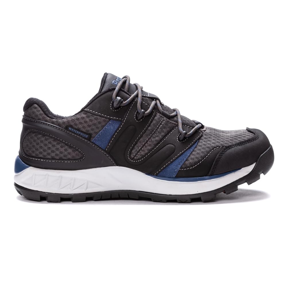 Propét Men's Vercors Waterproof Hiker, Grey/Blue, 9 Medium US
