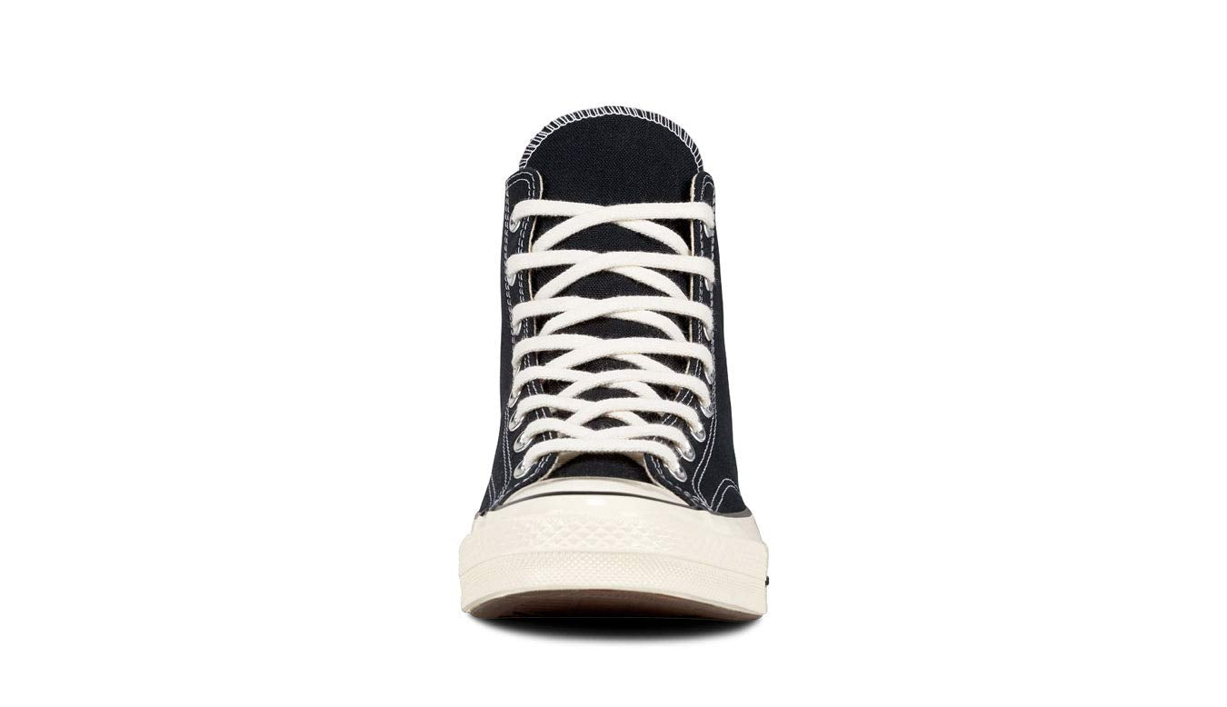 Converse Men's Chuck Taylor 70 Hi Top, Black/Black/Egret, Size 3
