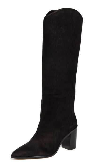 SCHUTZ Women's Maryana Block Boots, Black, 10 Medium US