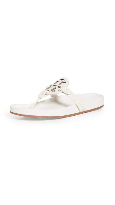Tory Burch Women's Miller Cloud Sandals, New Ivory, 10 Medium US