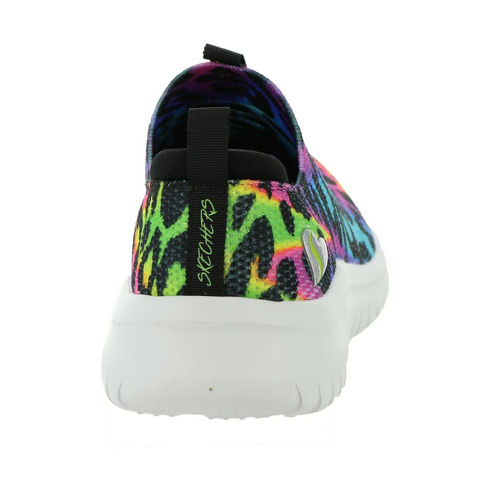 Skechers Kids Girls Ultra Flex 2.0 Sneaker, Multi/Black, 3.5 Little Kid
