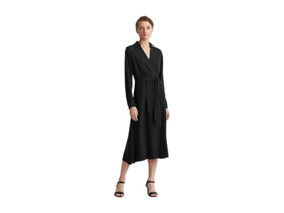 Lauren Ralph Lauren Long Sleeve Day Dress Black 8