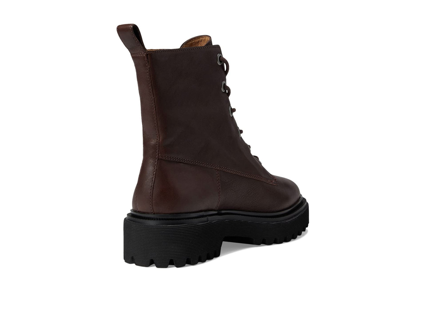 Madewell The Rayna Lace-Up Boot in Leather Dark Cabernet 5.5 M