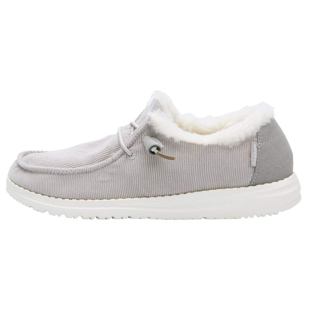 Hey Dude Women's Wendy Chambray | Women's Shoes | Women's Lace Up Loafers | Comfortable & Light-Weight, Grey, 12, Grey, 10 UK