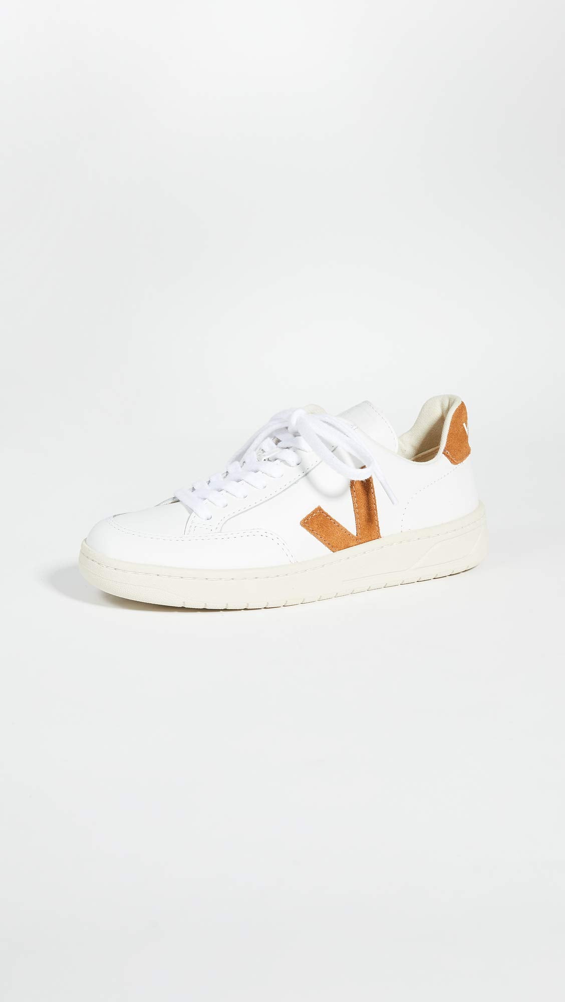 VEJA Women's V-12 Sneaker, Extra White/Camel, 10
