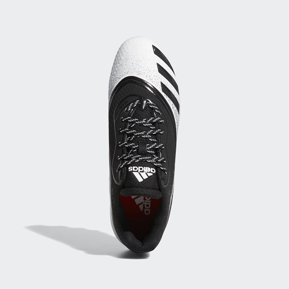 Adidas Mens Icon V Md Baseball Shoes Black/White 7.5