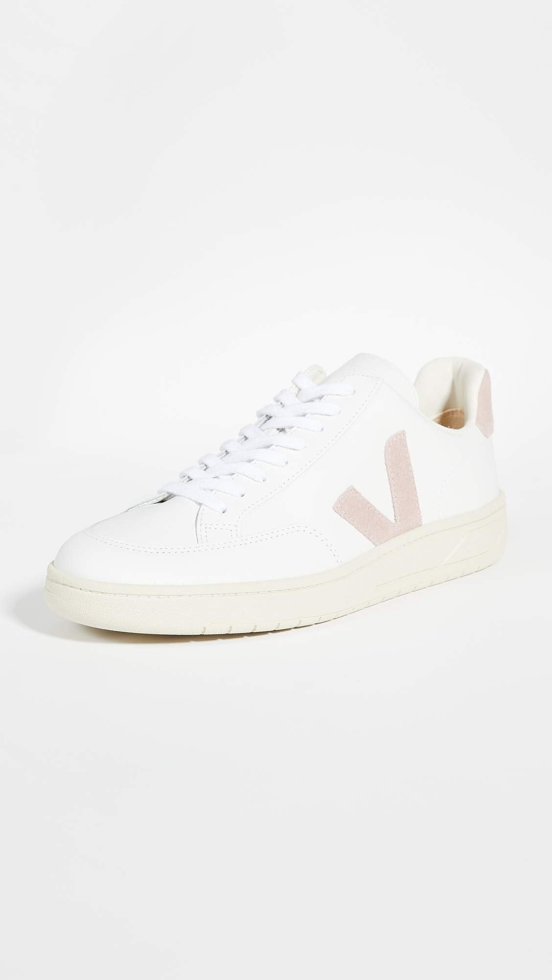 Veja Men's V-12 Sneakers, Extra White/Babe, 10 Medium US