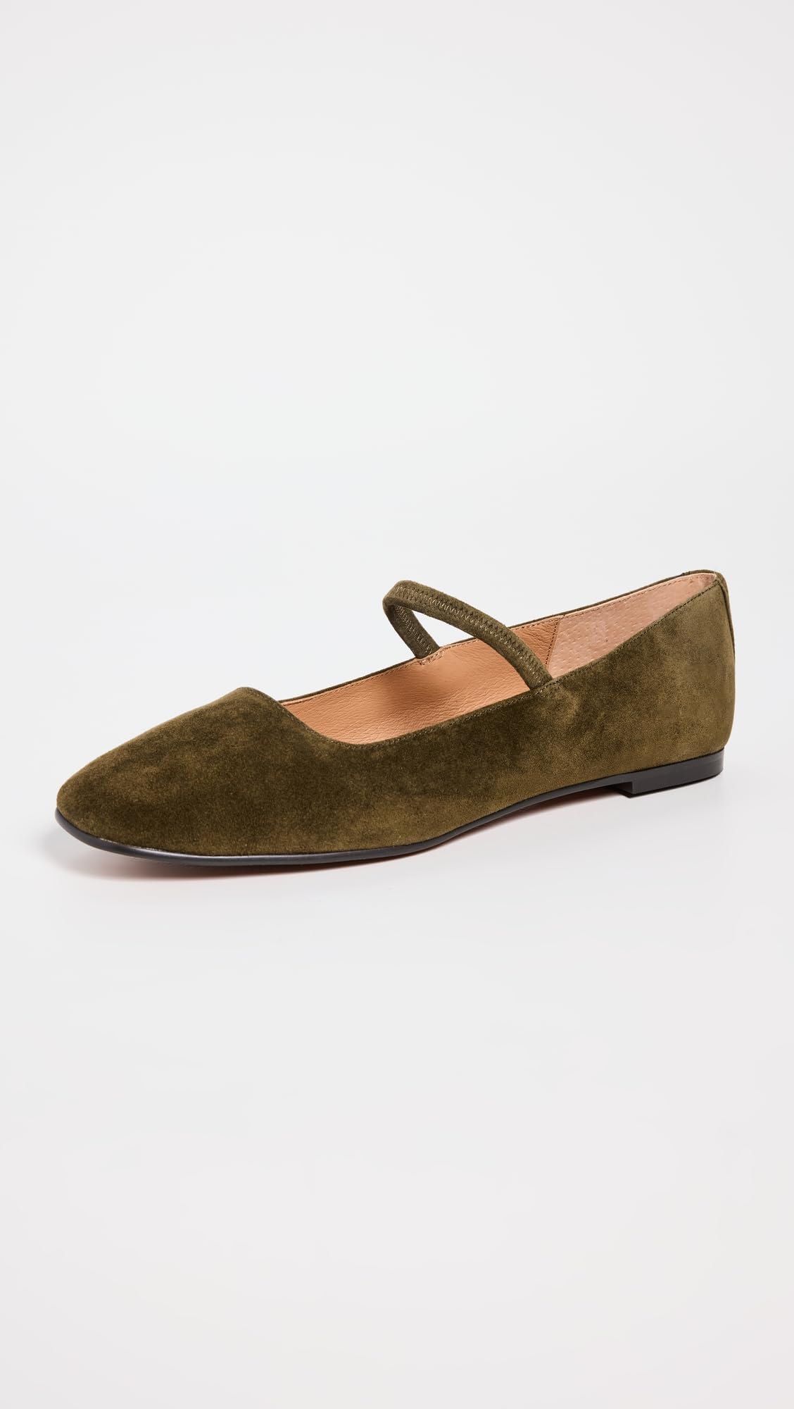 Madewell Women's Greta Suede Ballet Flats, Shaded Olive, 6 Medium US
