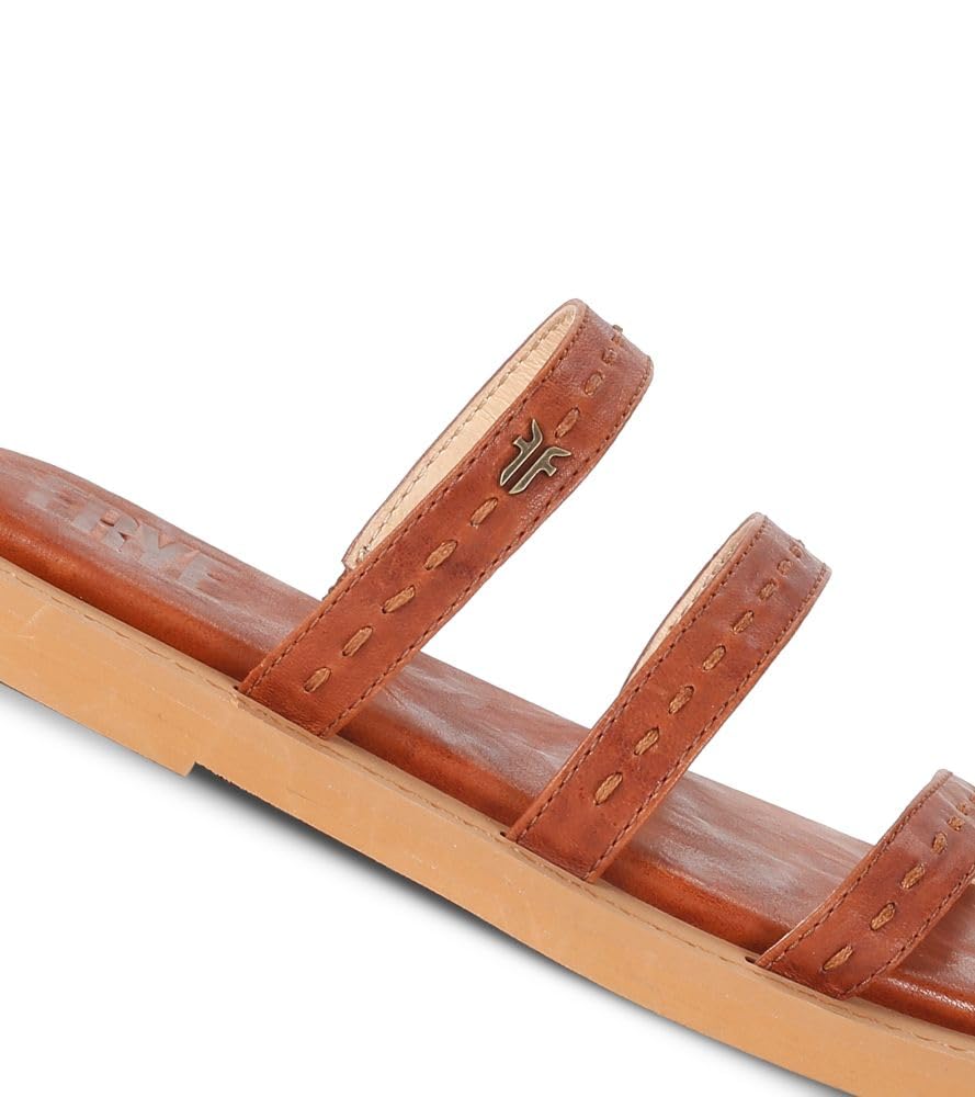 Frye Women's Faye Strappy Slide, Cognac - 8M