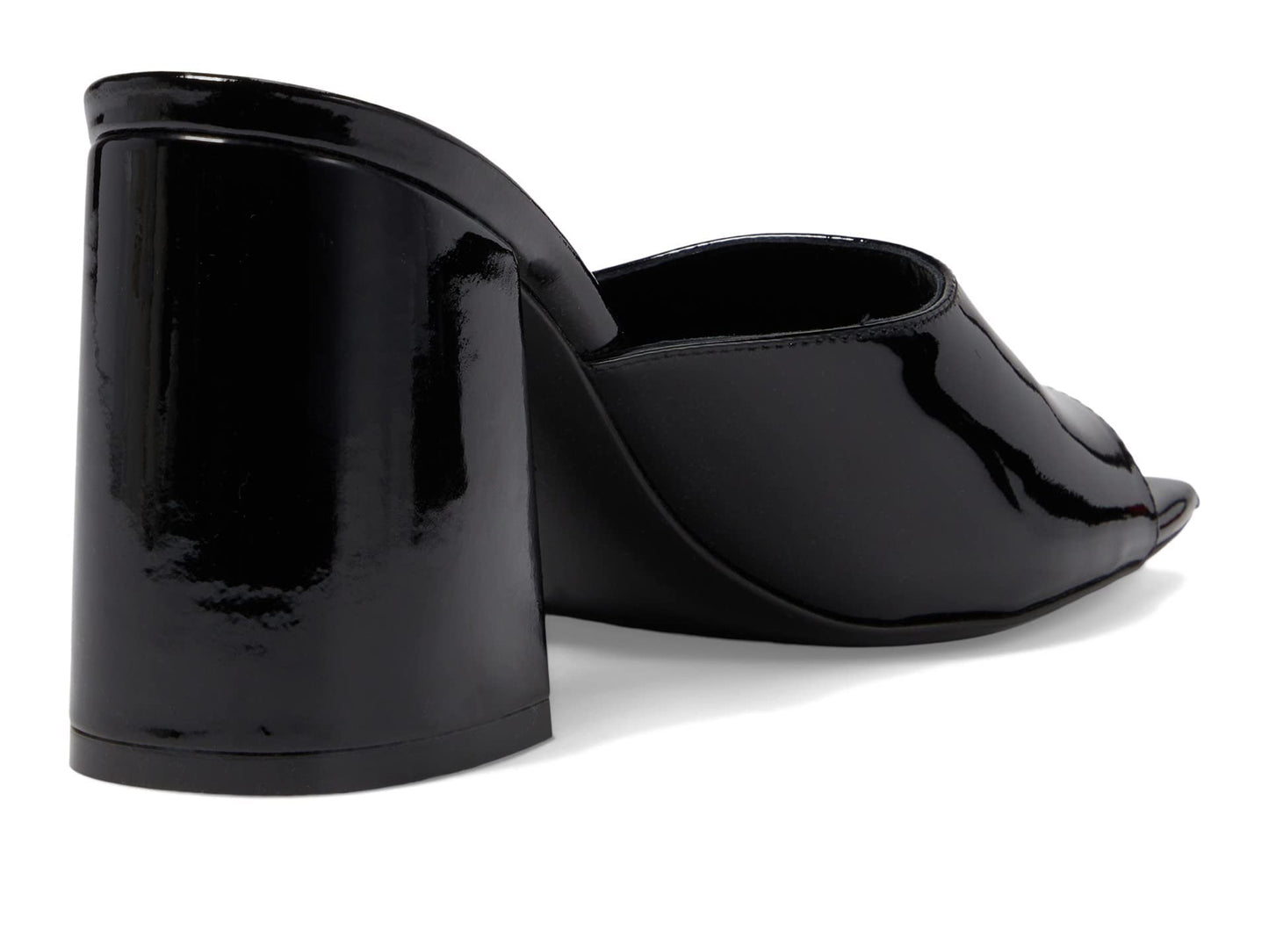 Stuart Weitzman Tia 85 Flareblock Slide Black 7 B