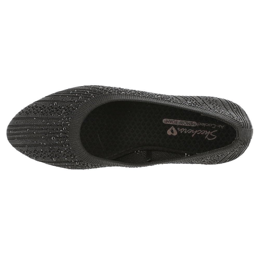 Skechers USA Cleo 2.0-Glitzy Daze Women's Slip On, 7.5 B(M) US, Black-Black