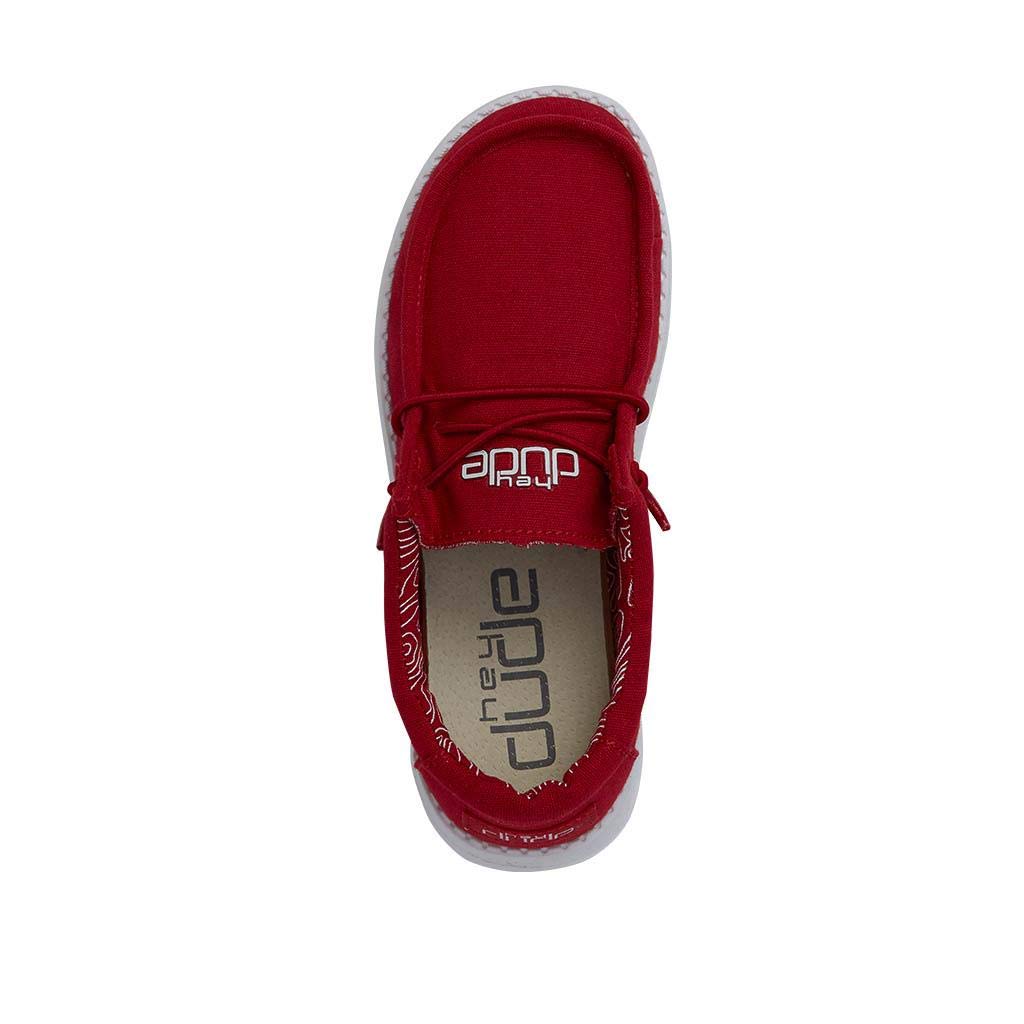 Hey Dude Wally Youth Shoes (13, Red)