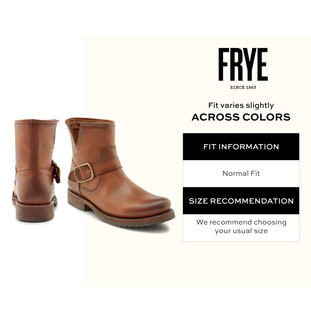 Frye 5 ¾” Veronica Booties for Women - Full-Grain Brush-Off Leather with Antique Metal Hardware and Rubber Outsole, Genuine Stitch Welt Construction, Bronze - 7.5 M