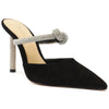 SCHUTZ Women's Pearl Pin Heel Mule, Black, 8
