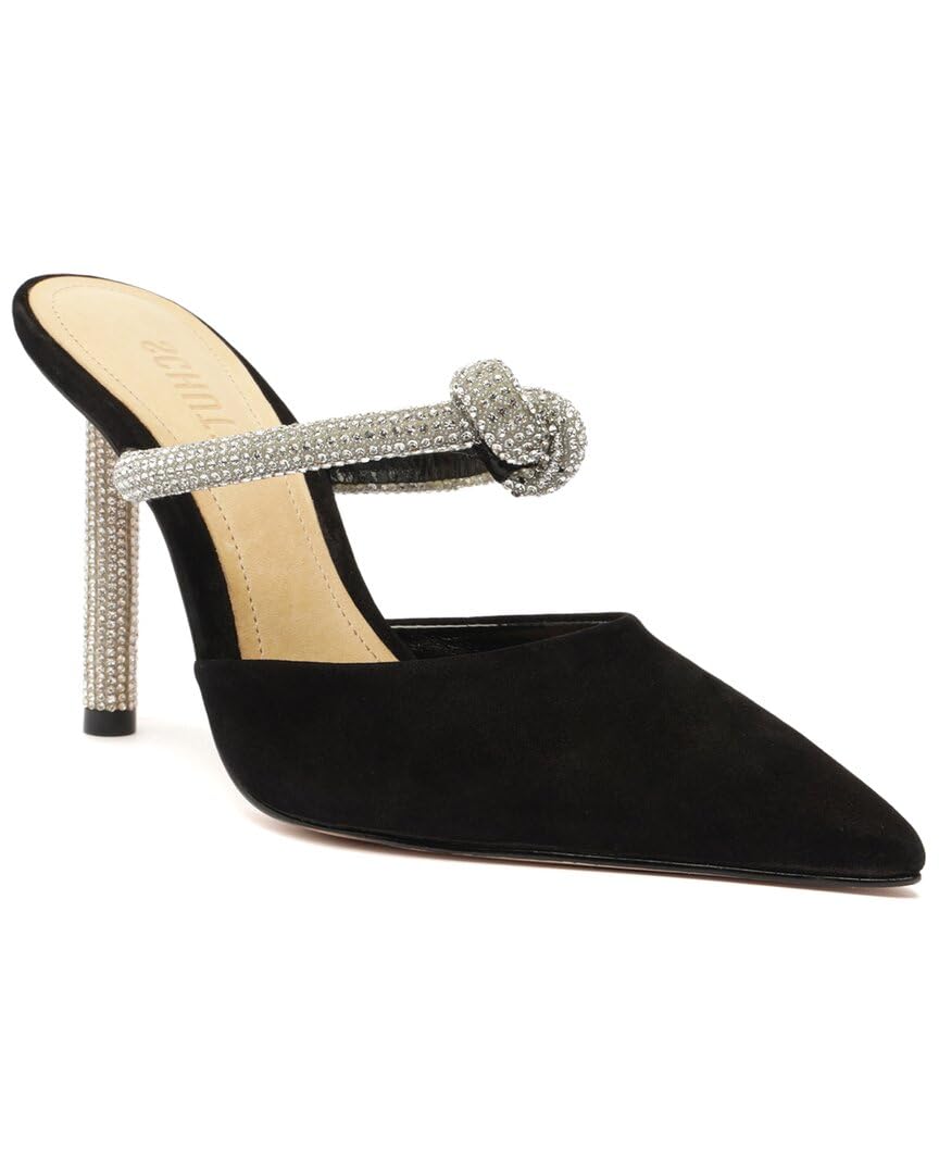 SCHUTZ Women's Pearl Pin Heel Mule, Black, 8