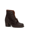 Frye Sabrina 6G Lace Up Women's Ankle & Bootie Boots - Premium Leather, Stylish and Comfortable Footwear for Every Occasion, Dark Brown - 9.5