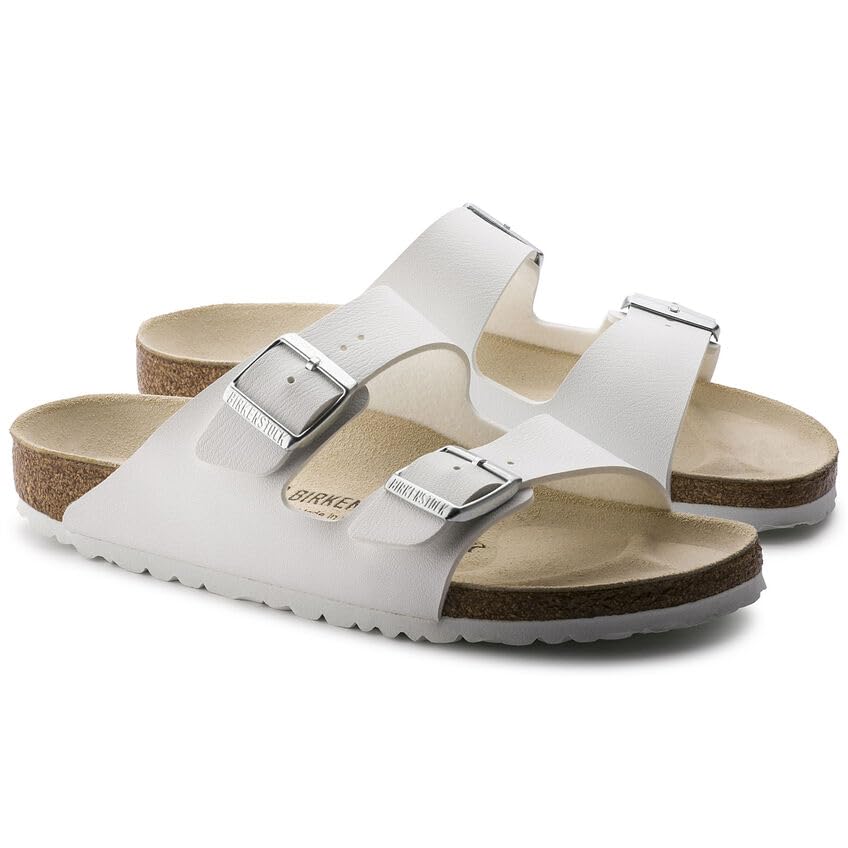 Birkenstock Women's Closed Shoes Sandal, White, 24.0 cm