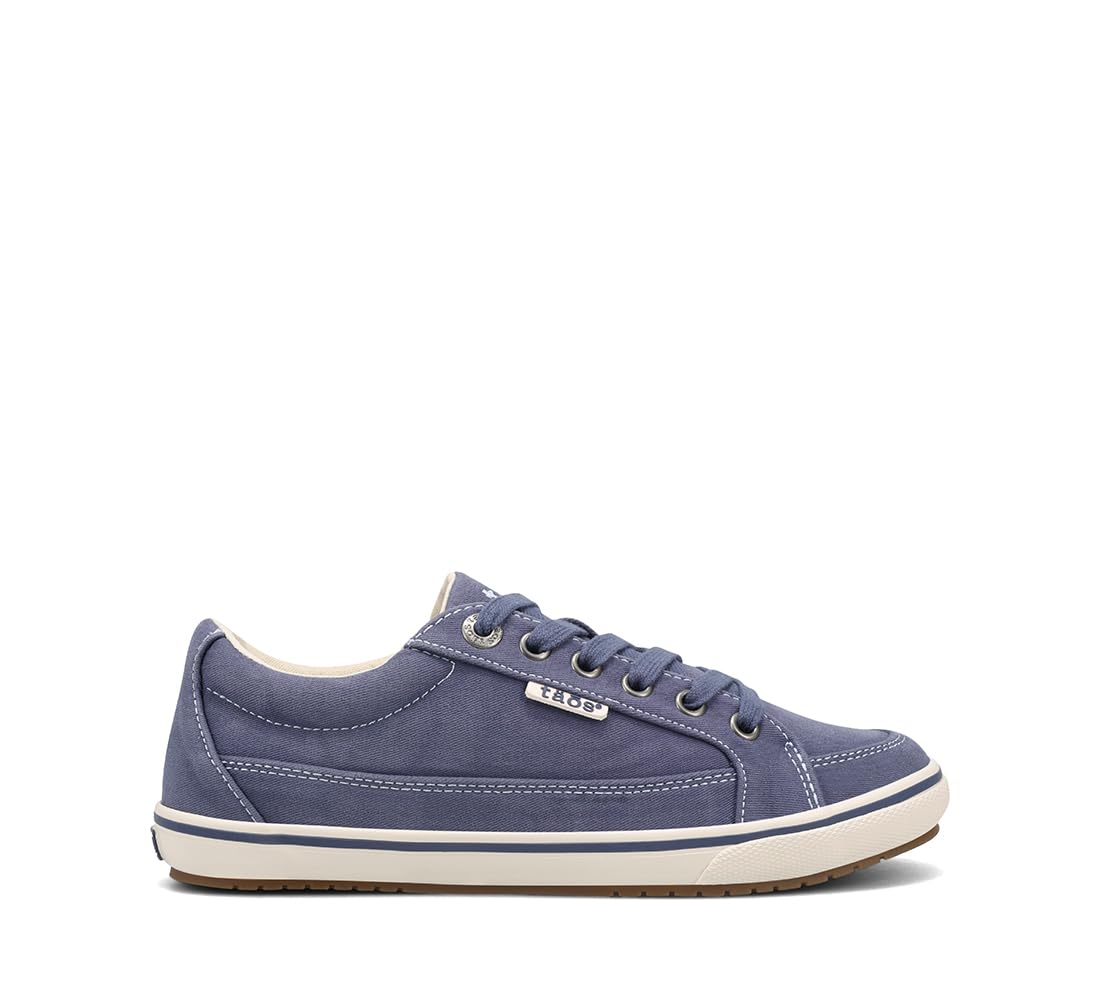 Taos Footwear Women's Moc Star Indigo Distressed Sneaker 8.5 (W) US