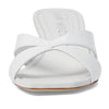 Stuart Weitzman Miami Xcurve 50 Slide White 8 B