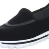 Skechers Women's Go Walk Original Slip-On Walking Shoes, Black/White, 8 W US