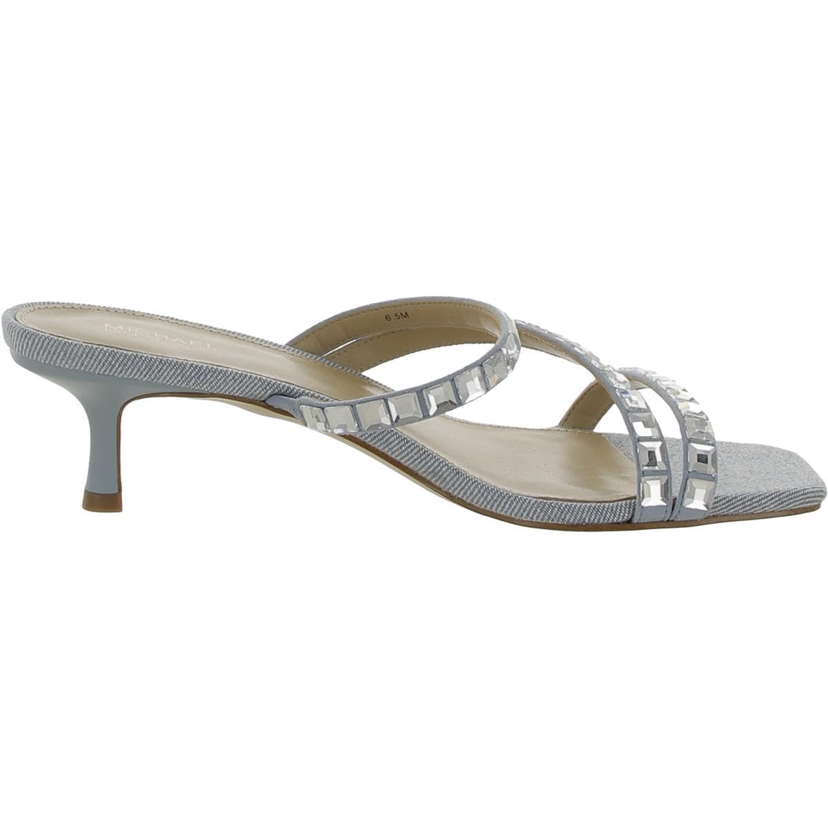Michael Kors Celia Kitten Slide Blue Haze Multi 8 M