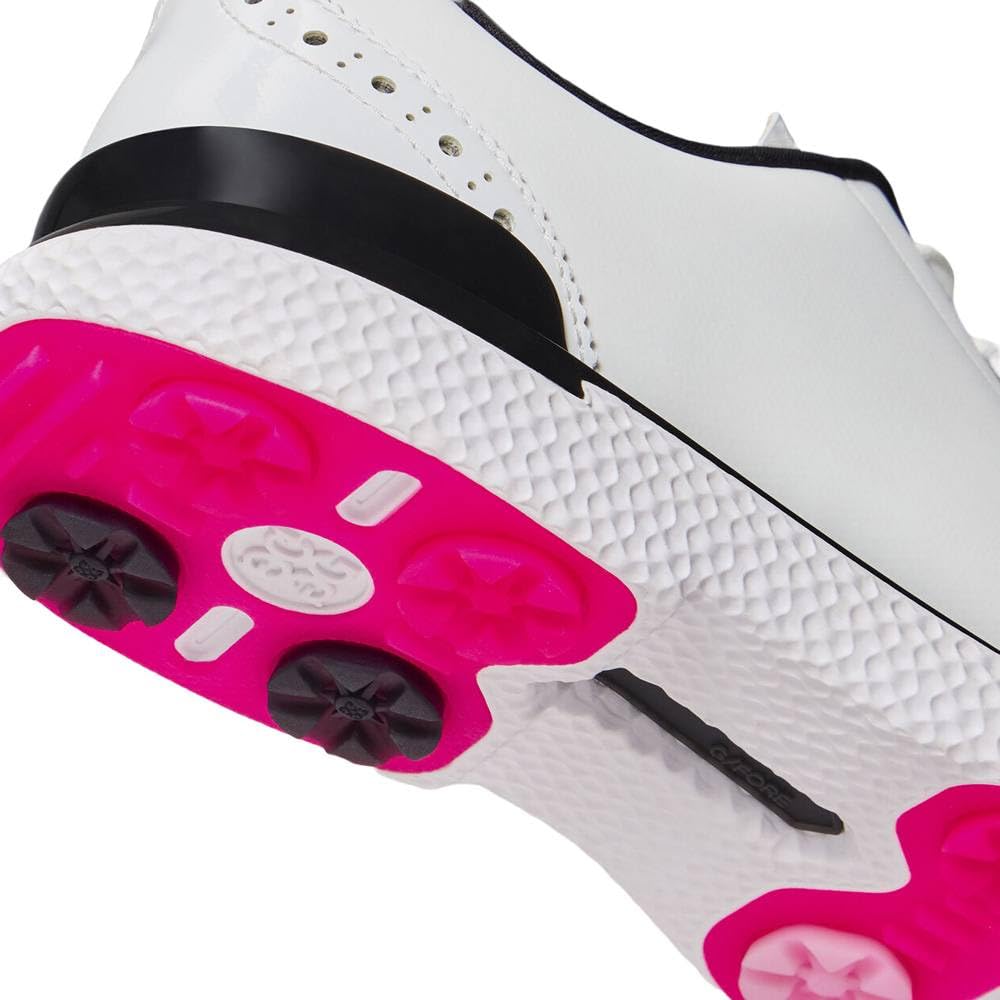 GFORE Women's Gallivan2r Brogue Cap Toe Golf Shoess, Snow/Onyx, 7 Medium