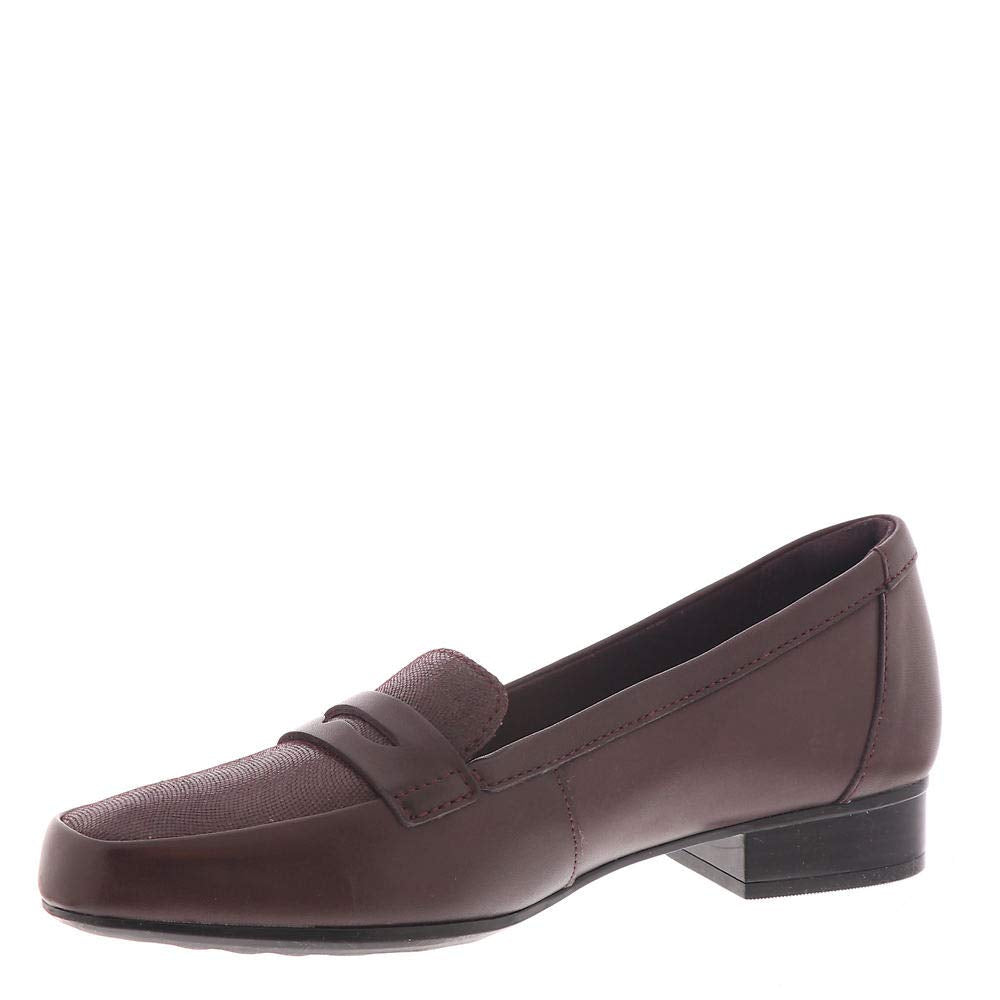 Clarks Women's Juliet Coast - Burgundy Leather/Suede Combi - 9.5W