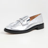 Madewell Women's The Vernon Loafer in Specchio Leather, Silver Speccio, 11 Medium US