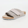 Birkenstock Men's Kyoto Grip Suede Slides, Stone Coin, Grey, 10 Medium US
